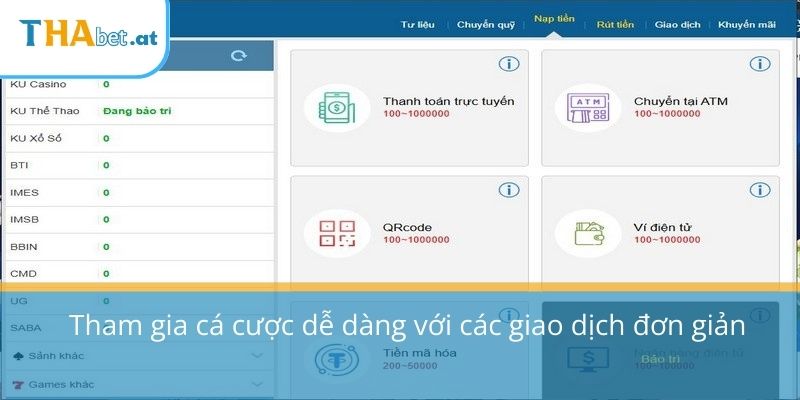 Tham gia cá cược dễ dàng với các giao dịch đơn giản